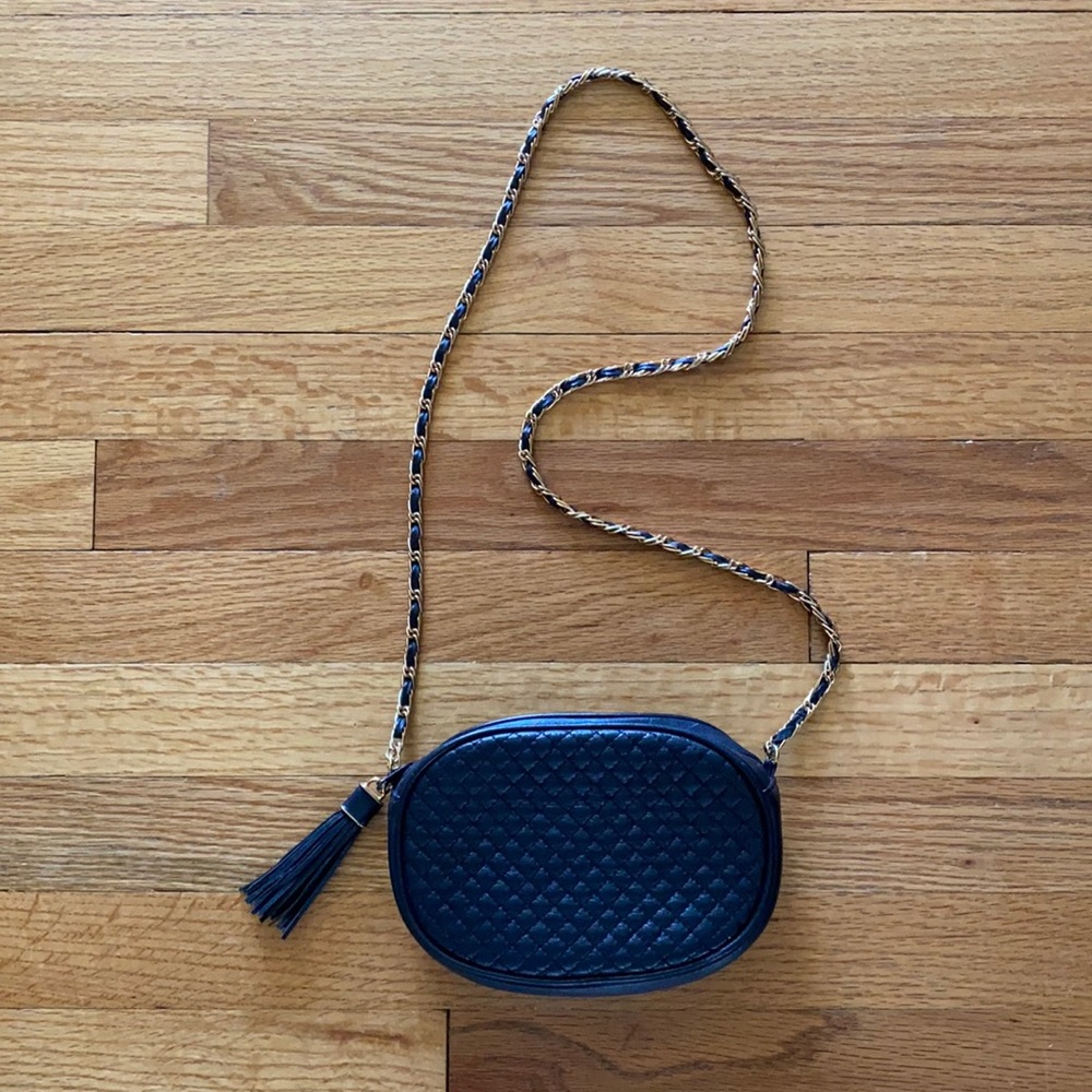 vintage Talbots quilted leather chain crossbody